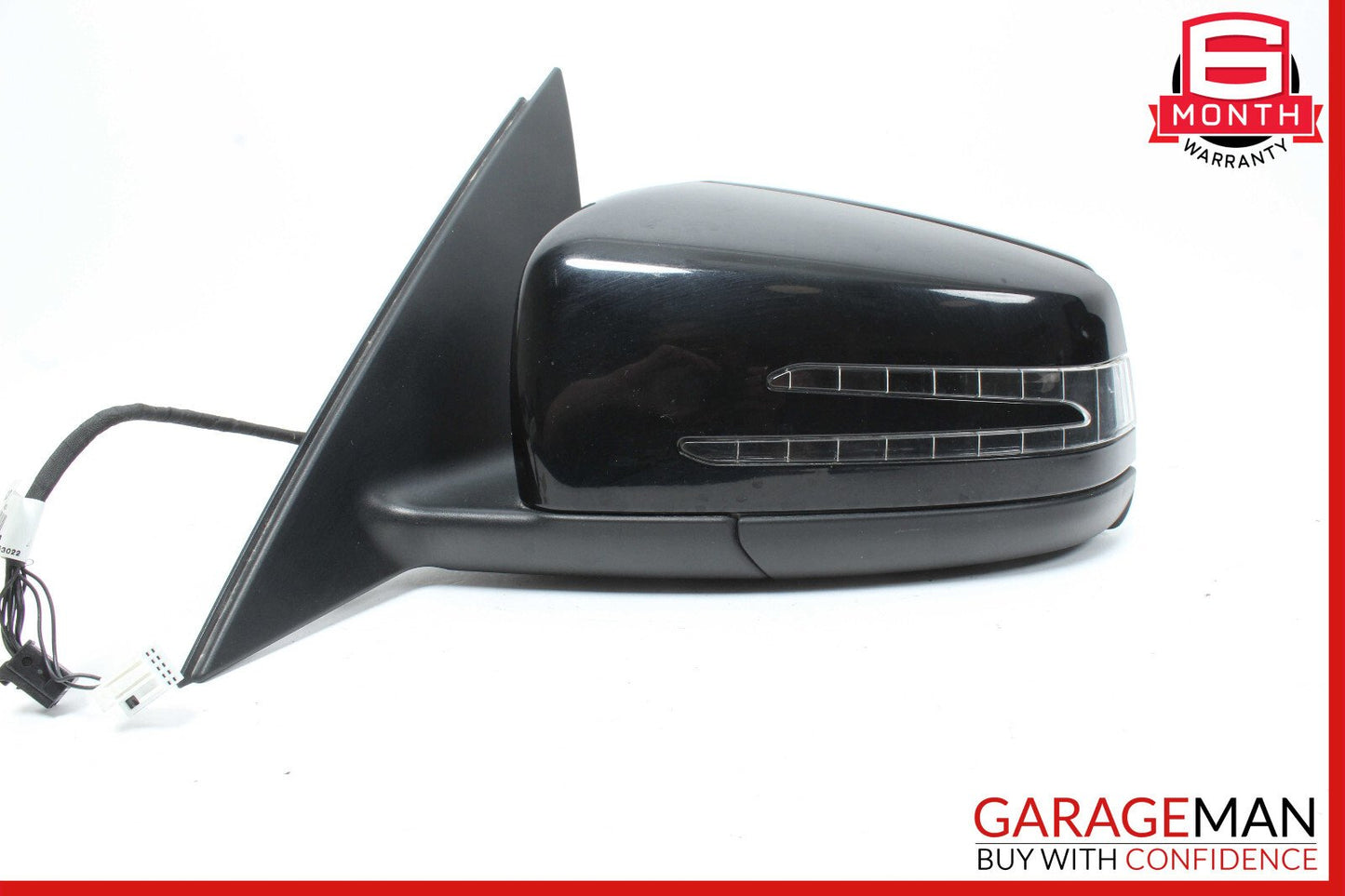 12-14 Mercedes W204 C250 C300 Front Left Side Mirror Door Rear View Black OEM