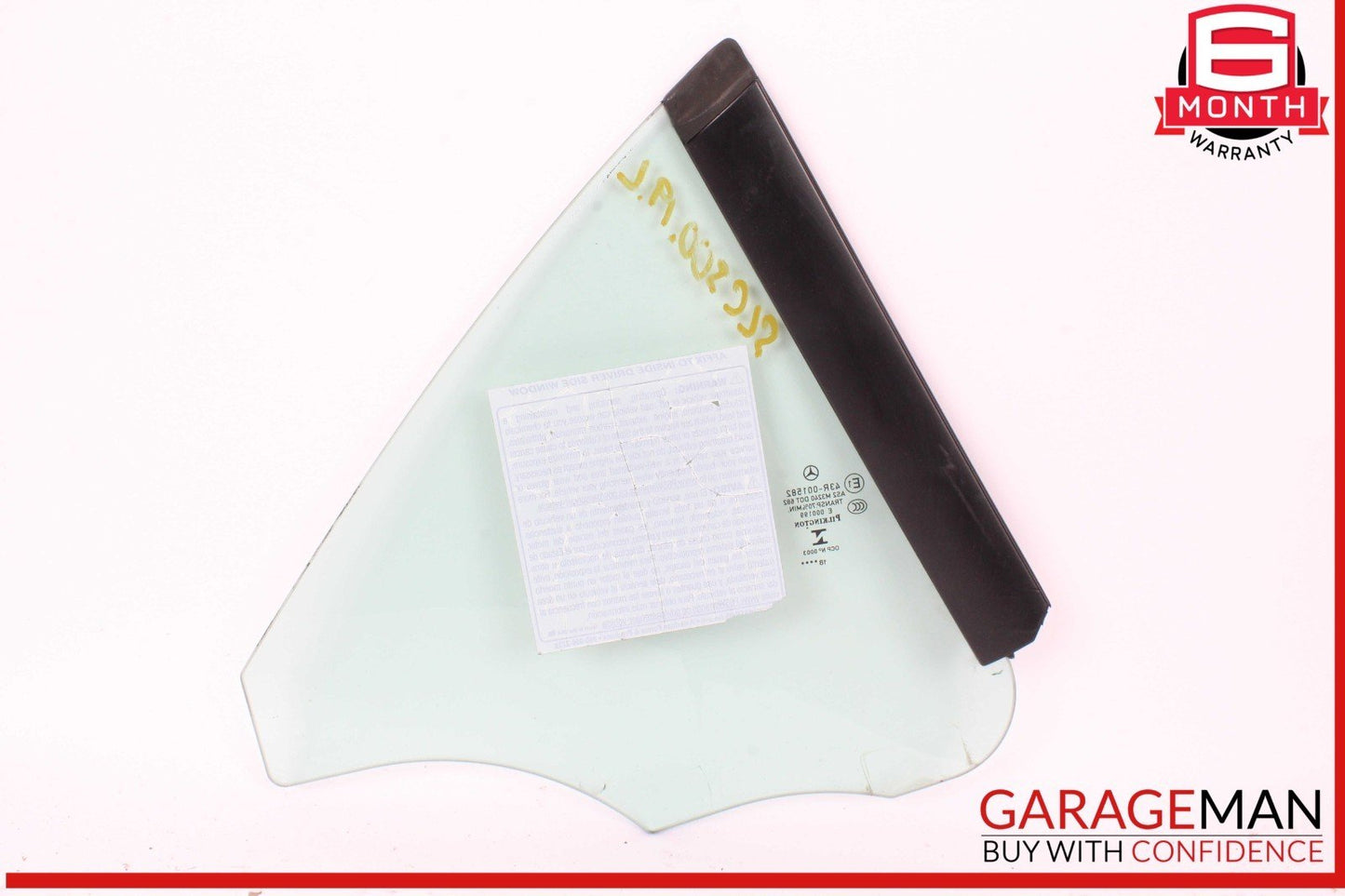 12-20 Mercedes R172 SLC300 SLK350 Rear Left Driver Side Quarter Window Glass OEM