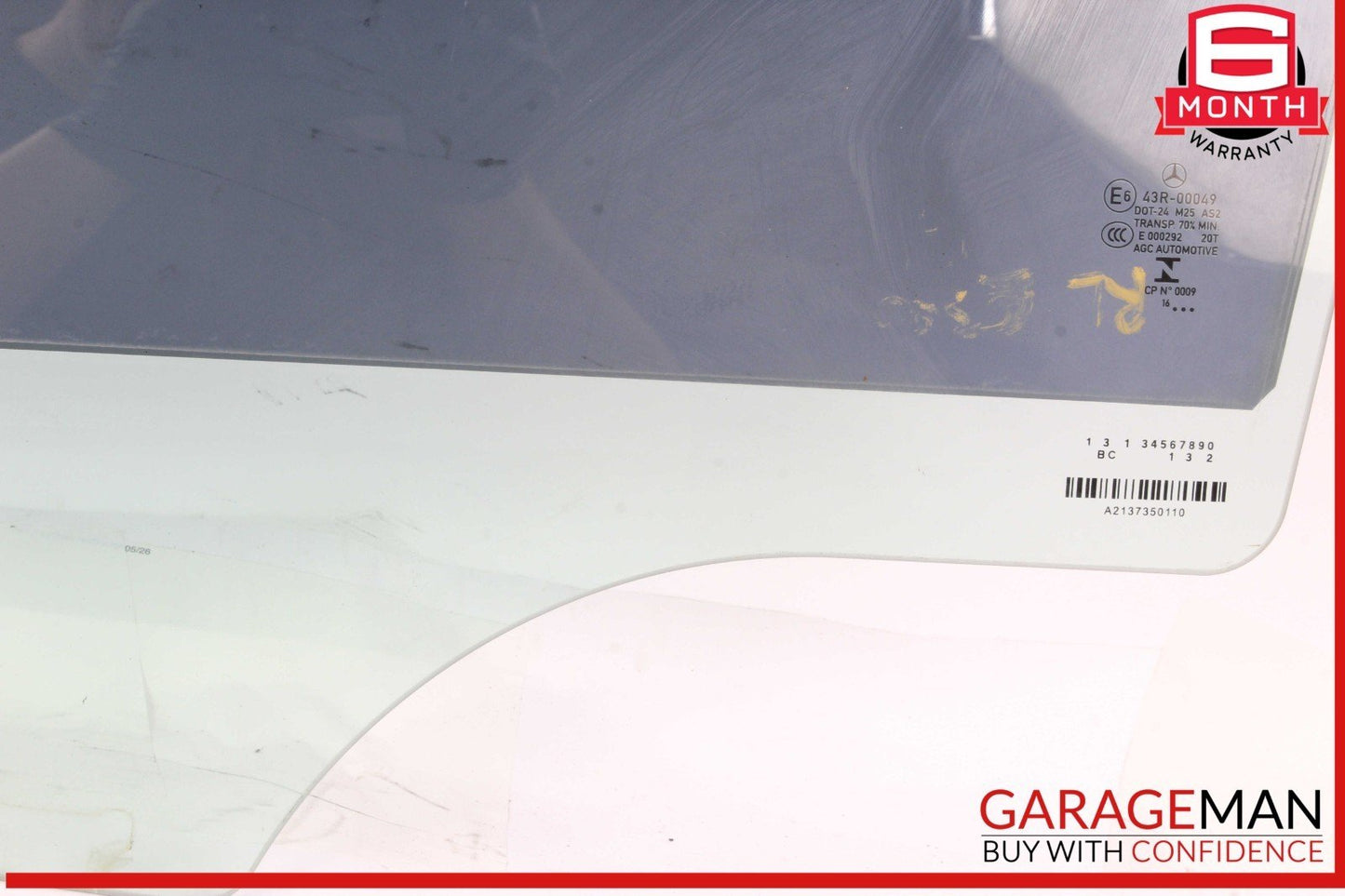 17-20 Mercedes W213 E300 E63 AMG Rear Left Driver Side Door Window Auto Glass