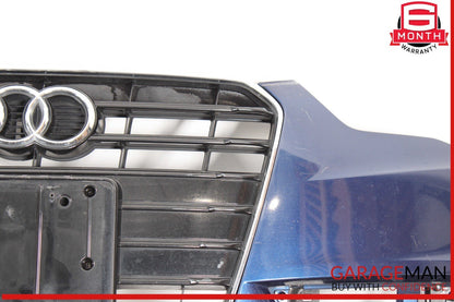 13-17 Audi A5 Quattro S5 Front Bumper Cover Assembly Blue OEM