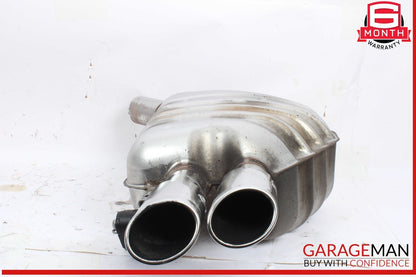 08-12 Audi S5 4.2L Engine Rear Left Driver Side Exhaust Muffler Pipe w/ Tips OEM