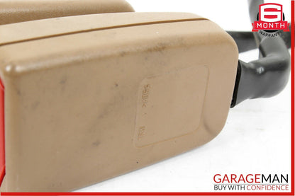 07-13 Mercedes W221 S550 Rear Right Center Dual Seatbelt Seat Belt Buckle Brown