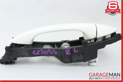 05-07 Mercedes W203 C230 C55 AMG Rear Left Side Exterior Door Handle White OEM