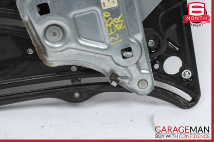 10-16 Mercedes W207 E350 Coupe Rear Right Door Regulator Window Frame w/o Motor