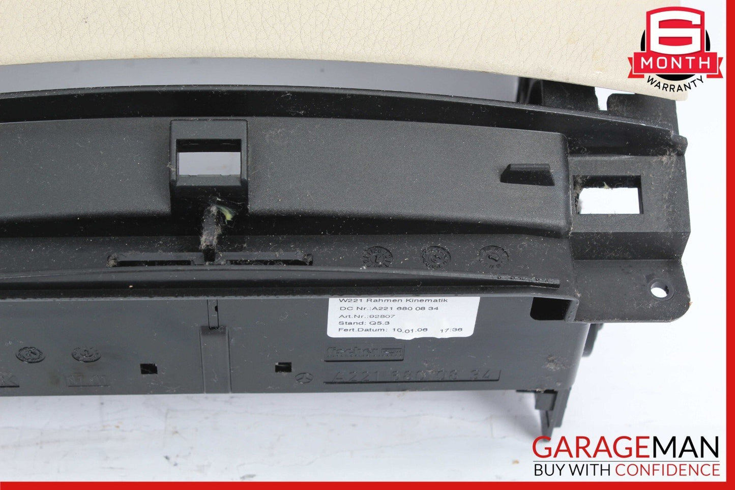 07-09 Mercedes W221 S550 S450 Center Console Dashboard CD Player Cover Beige OEM