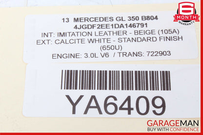 13-19 Mercedes X166 GL350 3rd Row Left Seat Folding Power Switch Button OEM