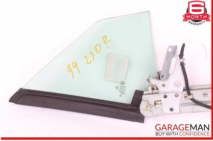 97-04 Mercedes R170 SLK230 Rear Right Side Quarter Window Glass w/ Motor OEM