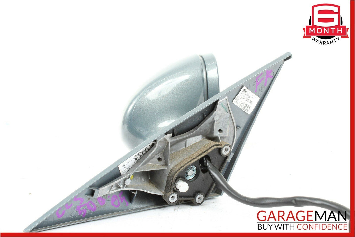 06-08 Mercedes W219 CLS500 CLS55 AMG Front Right Side Mirror Door Rear View Gray
