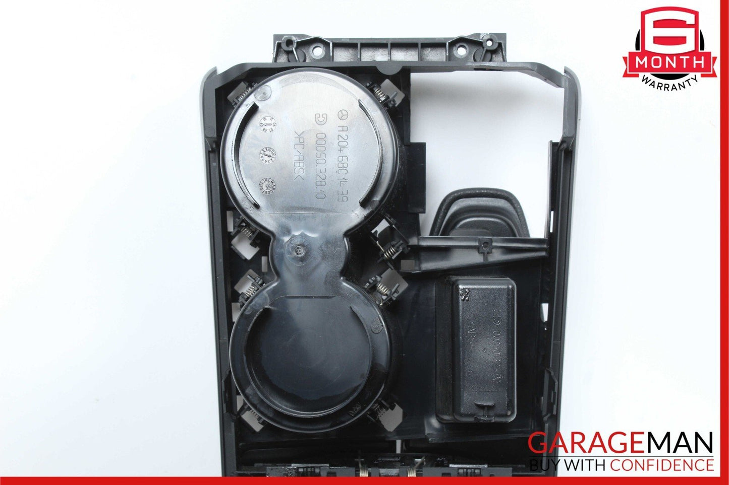 08-14 Mercedes W204 C63 AMG Center Console Armrest Cup Holder Assembly Black OEM