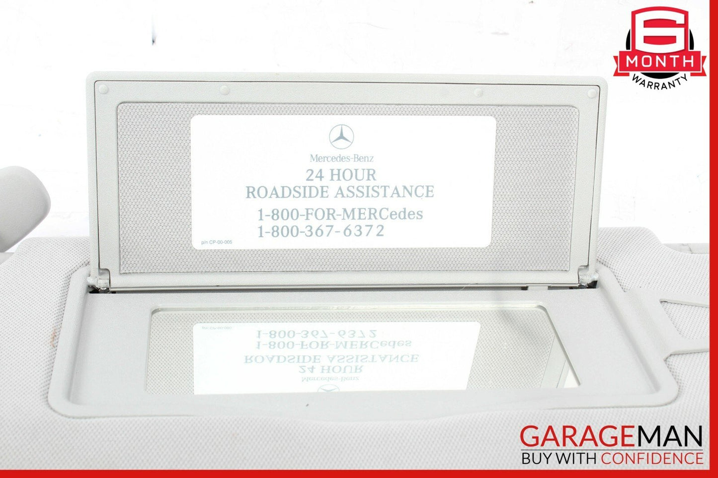 07-13 Mercedes W221 S400 Sun Visor Sunvisor Shade Cover Right Driver Side Gray