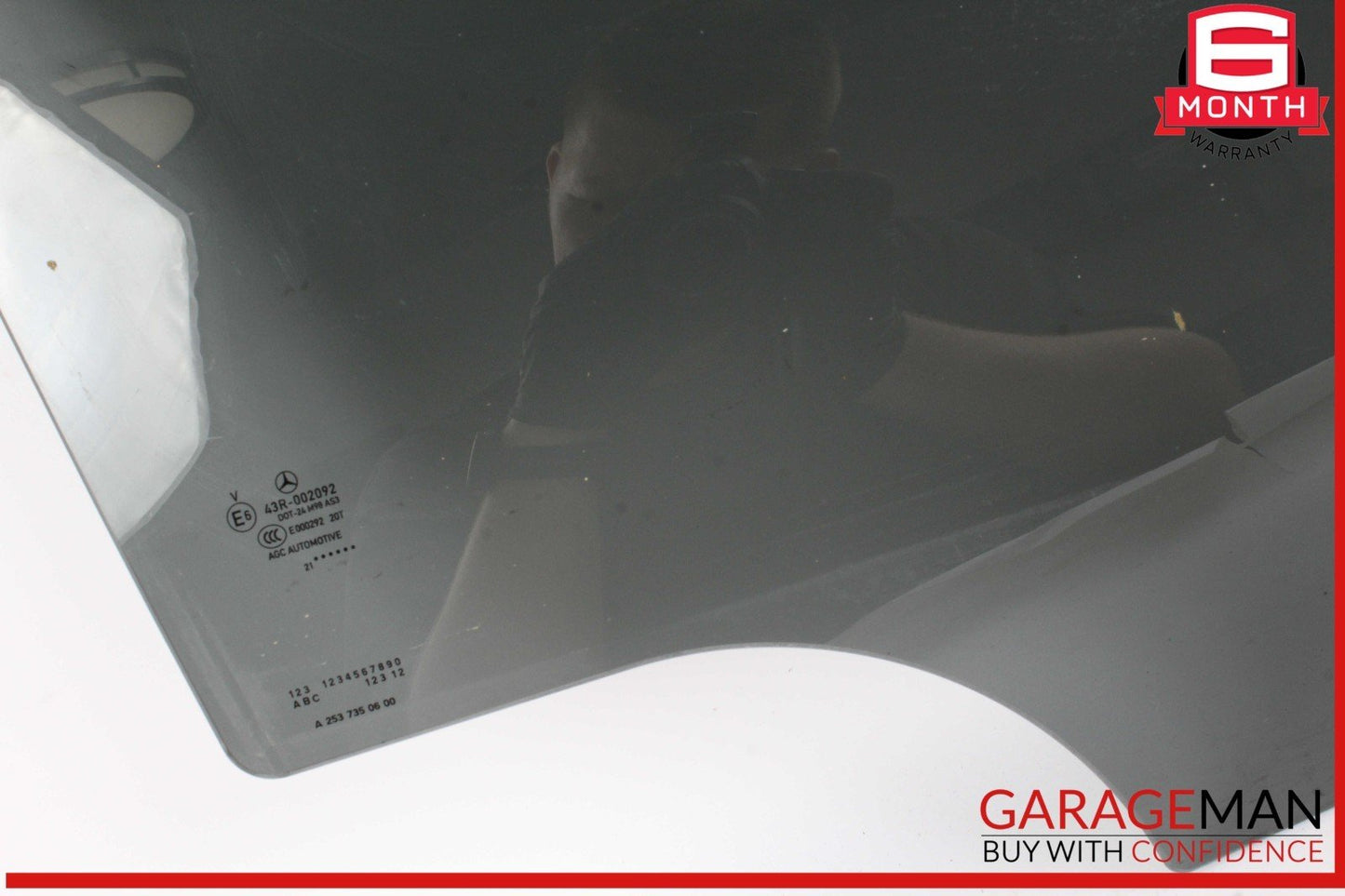 16-22 Mercedes X253 GLC43 AMG Rear Right Passenger Side Door Window Glass OEM