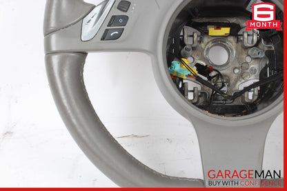 11-14 Porsche Cayenne 958 S Steering Wheel w/ Paddle Shifters Gray OEM