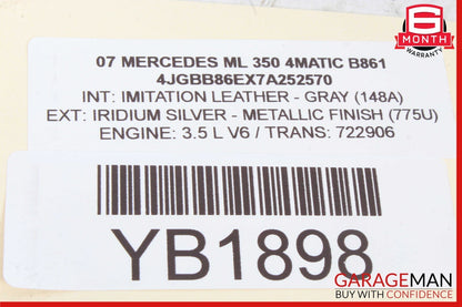 03-09 Mercedes W164 ML350 GL320 CLS500 CL550 Sirius Satellite Radio Receiver OEM