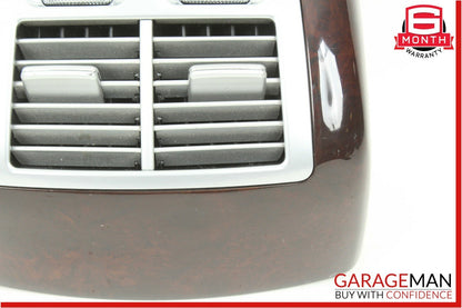 07-13 Mercedes W221 S550 S65 AMG Rear Center Console AC Air Vent Trim Panel Wood