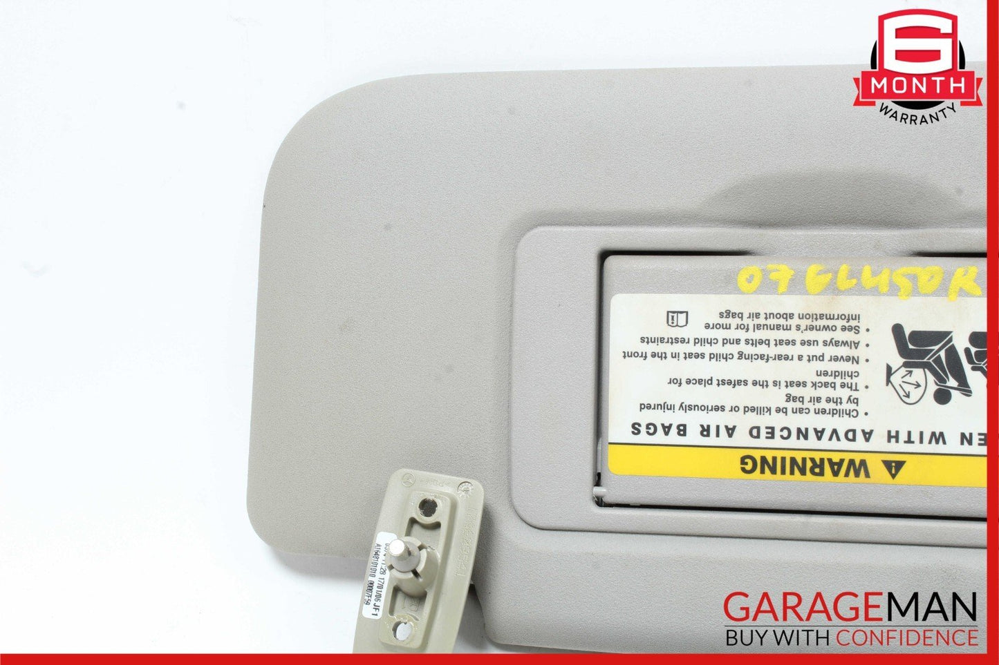 06-12 Mercedes X164 GL550 ML450 Sun Visor Sunvisor Front Right Side Gray OEM