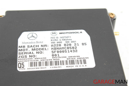 98-05 MERCEDES W163 ML320 ML500 TELEPHONE VOICE CONTROL MODULE 2208202185 Q5 OEM