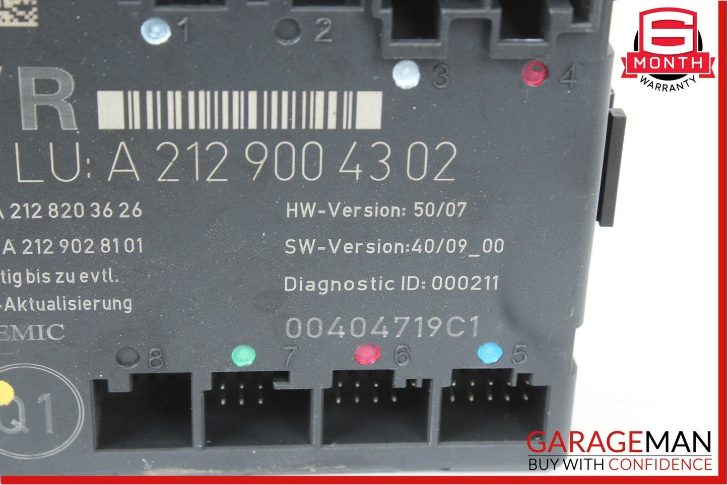 08-15 Mercedes W204 C250 C63 AMG Front Right Passenger Side Door Control Module