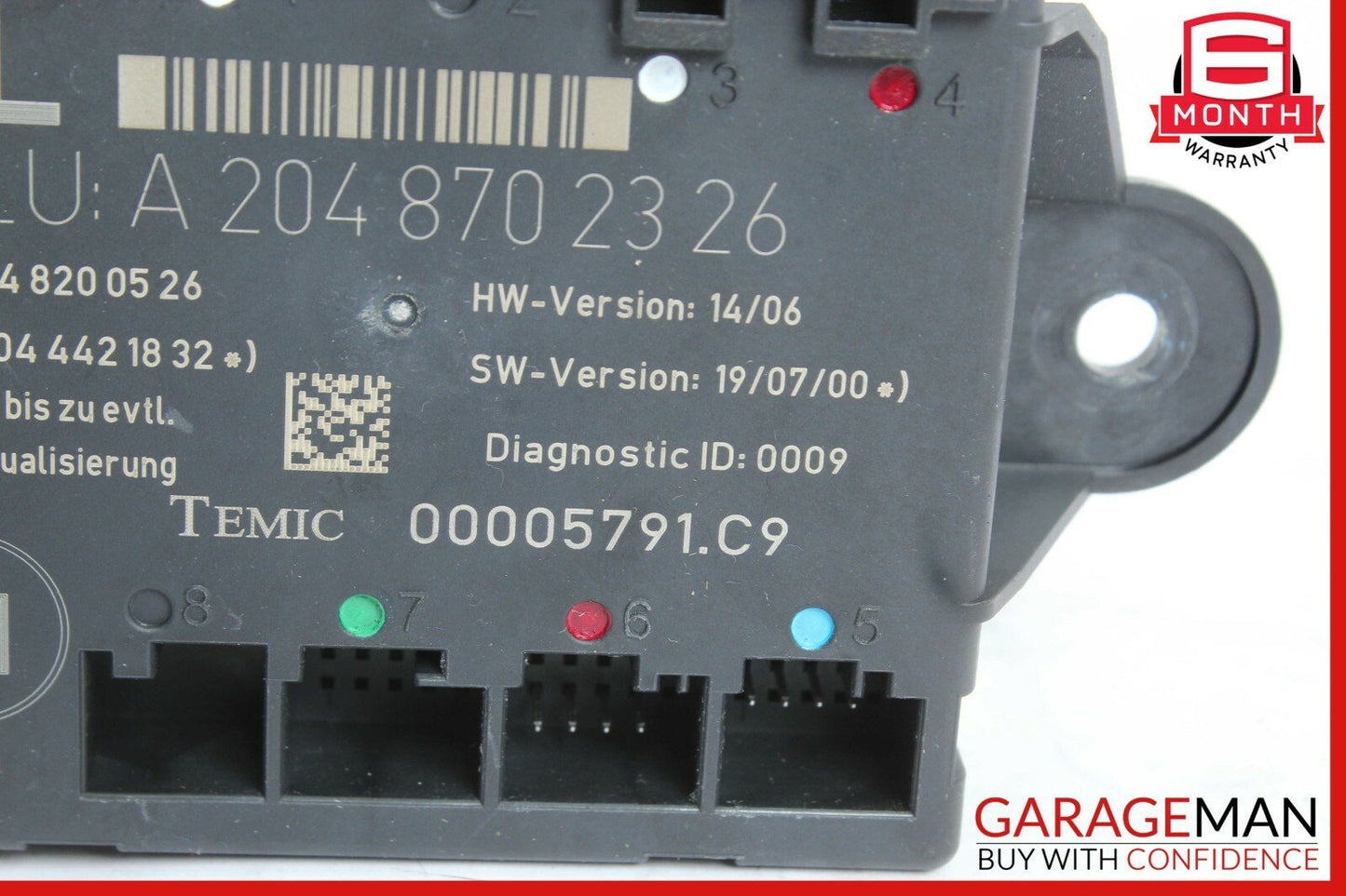 08-14 Mercedes W204 C300 C350 Rear Left Side Door Control Module 2048702326 OEM