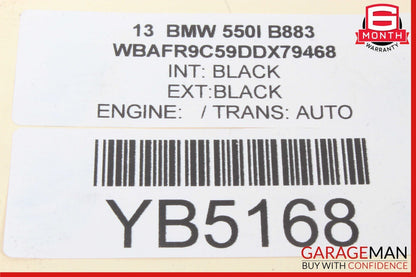 11-16 BMW 528i 535i 550i Upper Engine Control Module Housing/ECU BOX Cover Trim