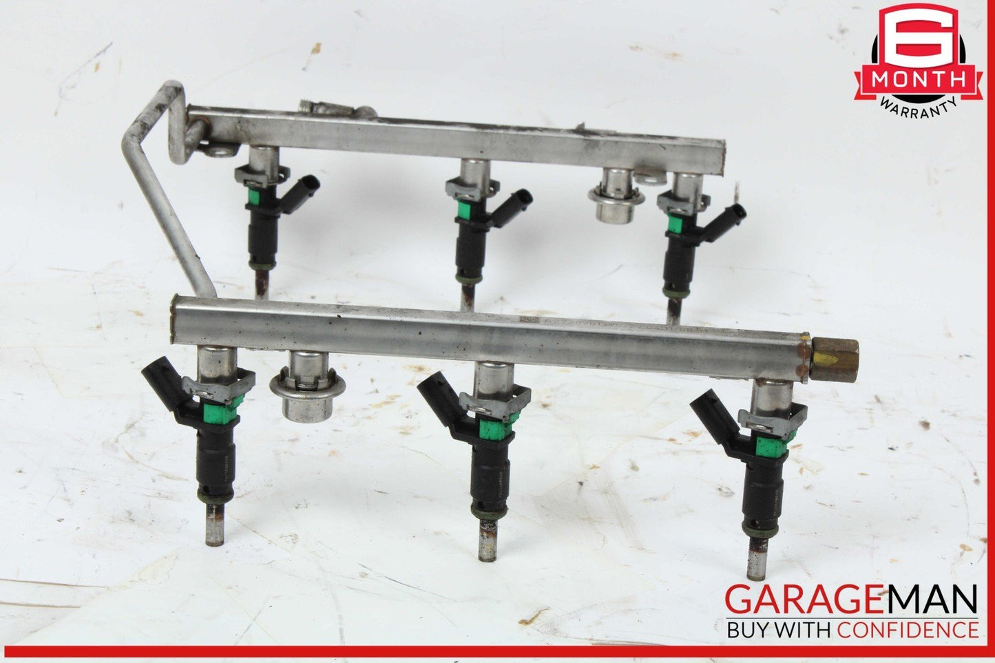 05-12 Mercedes W204 C300 R350 Fuel Injector Rail w/ Fuel Injectors Assembly OEM
