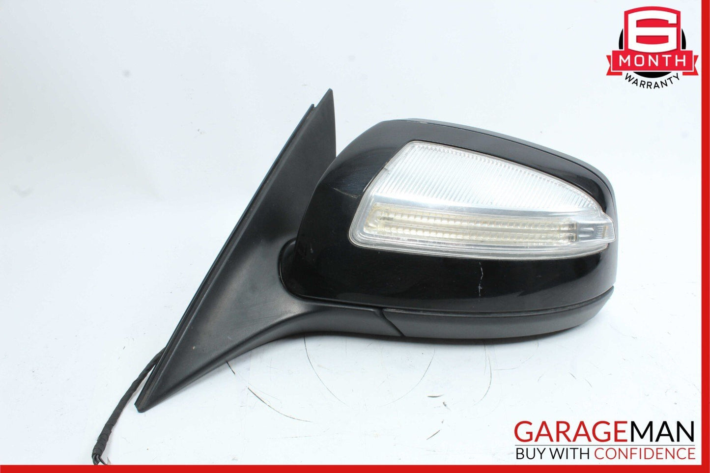 08-09 Mercedes W204 C300 C350 Front Left Side Mirror Door Rear View Black OEM