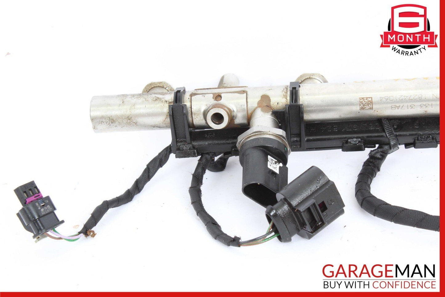 17-19 Porsche Macan 95B Fuel Injection Rail w/ Connector Wiring Harness OEM