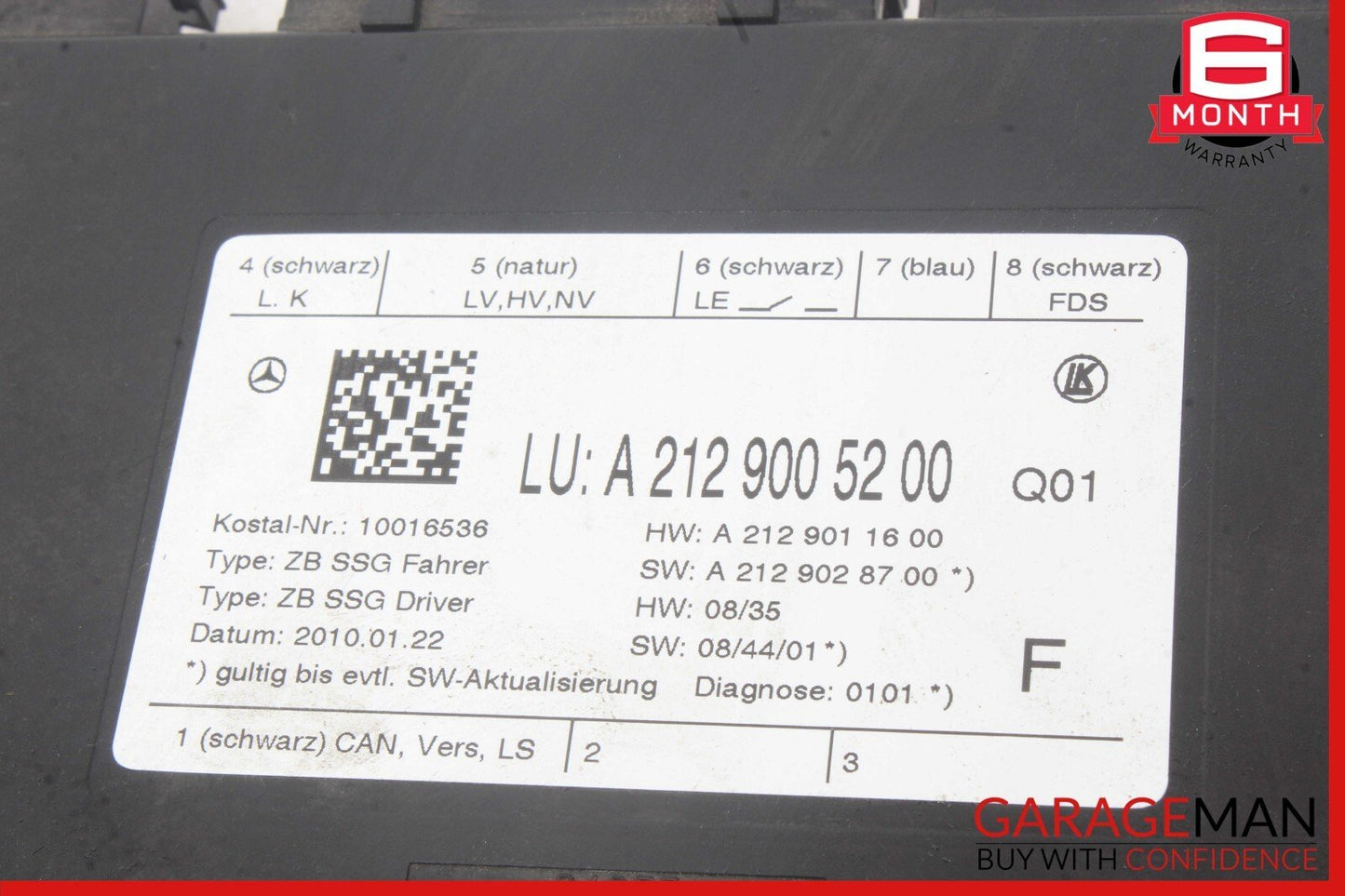08-18 Mercedes W212 E350 SLK250 C300 Front Left Side Seat Control Module OEM