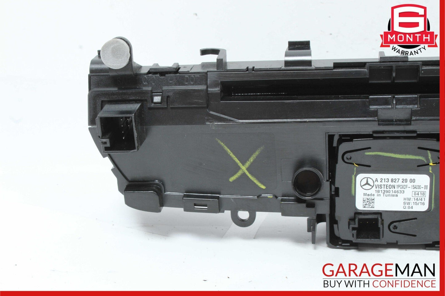 15-18 Mercedes W205 C300 C400 Center Dashboard Hazard Control Switch w/ Clock