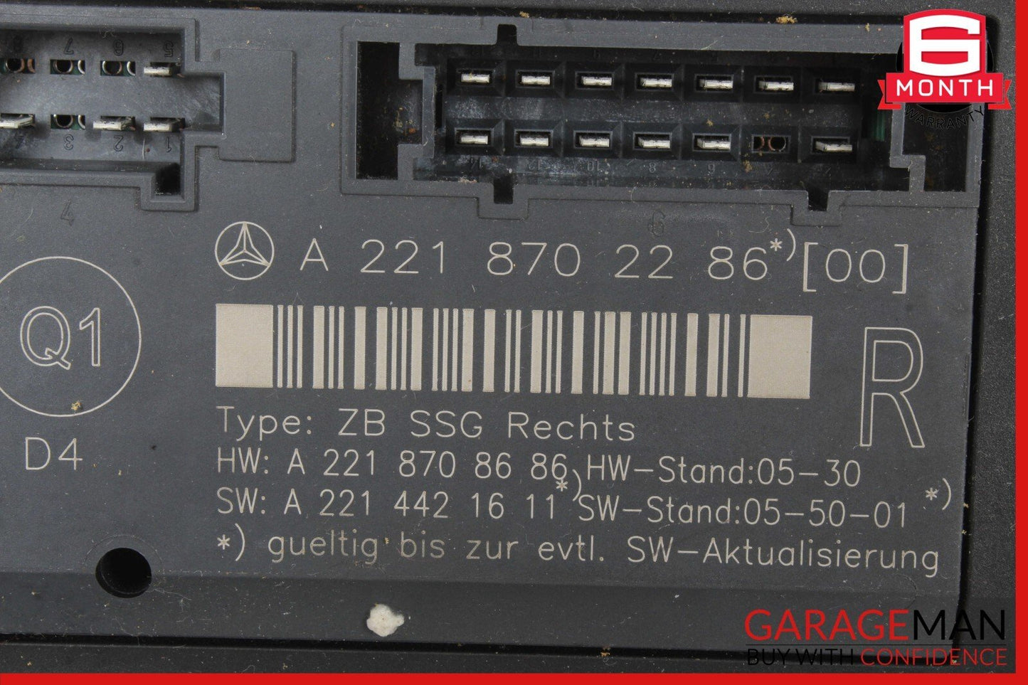 07-13 Mercedes W221 S550 S400 Front Right Side Under Seat Control Module Unit