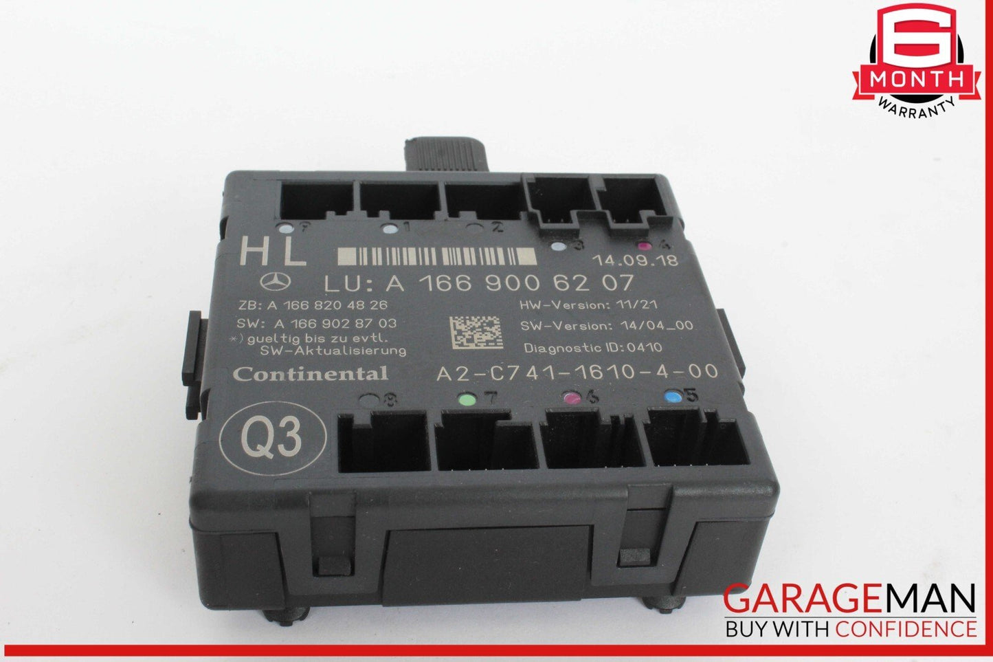 16-19 Mercedes W166 GLE400 Rear Left Driver Side Door Control Module 1669006207