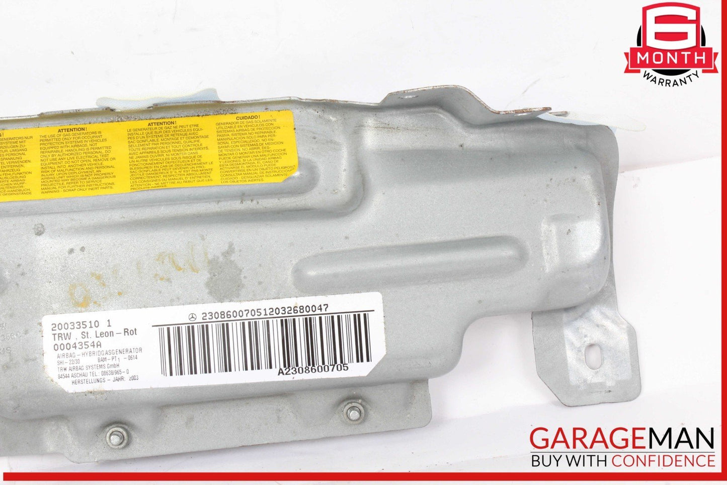 03-12 Mercedes R230 SL500 SL55 AMG Knee Airbag Air Bag Left Driver Side OEM