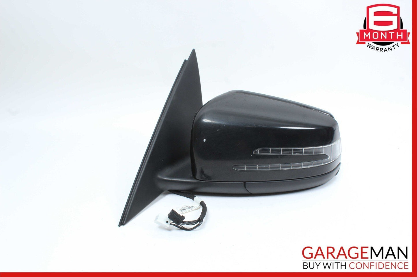 10-11 Mercedes W204 C250 C63 AMG Front Left Side Rear View Door Mirror Black OEM