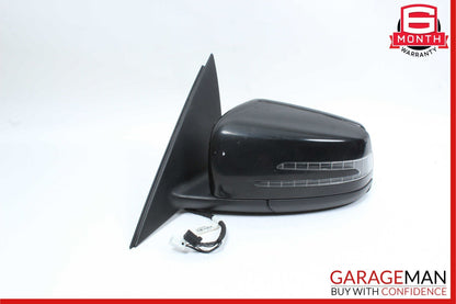 10-11 Mercedes W204 C250 C63 AMG Front Left Side Rear View Door Mirror Black OEM
