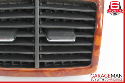 00-06 Mercedes W220 S55 AMG Center Console Rear Air Vent 2208300654 Wood OEM