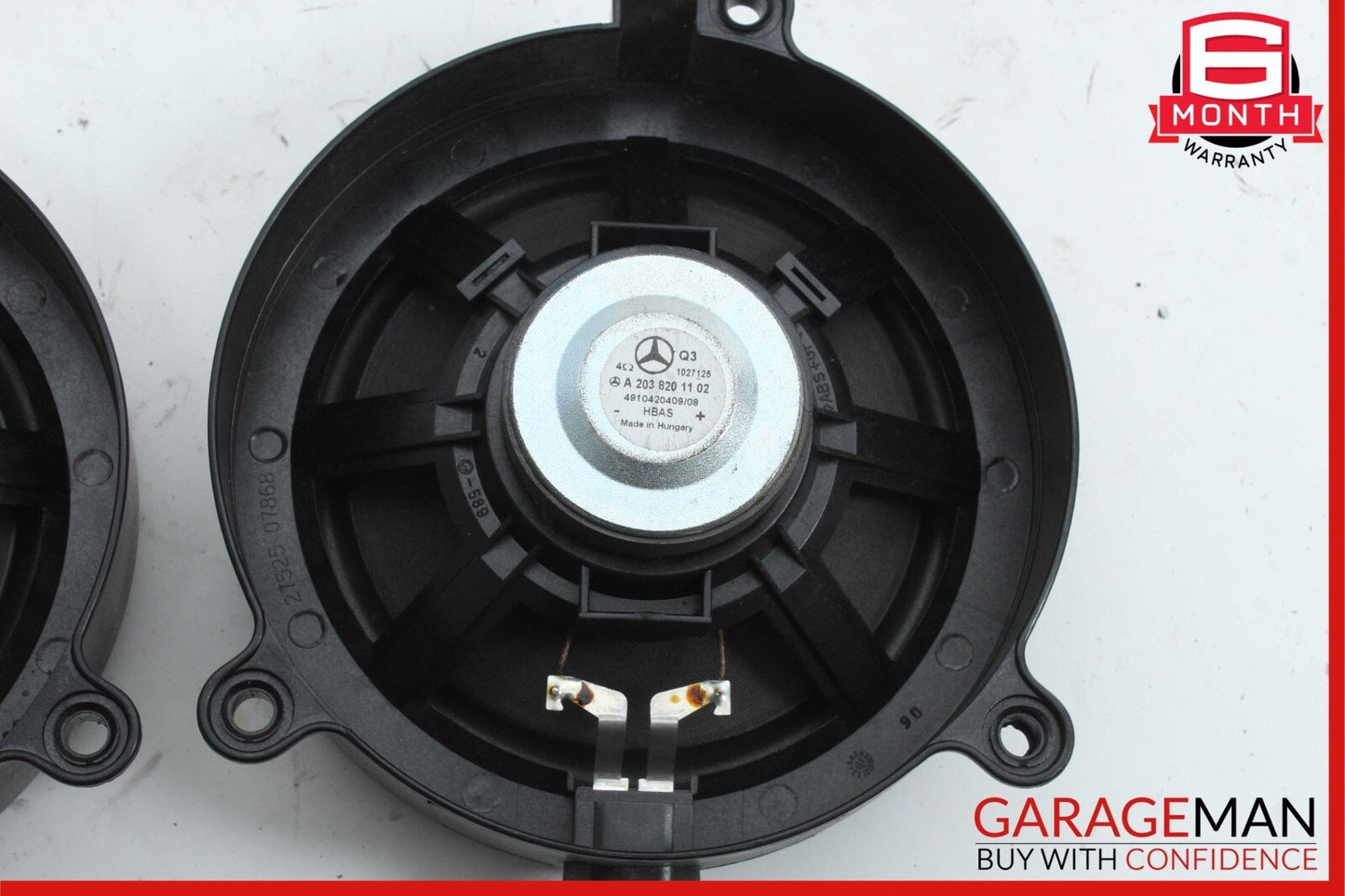 01-07 Mercedes W203 C230 Front Right & Left Side Door Audio Speaker Set of 2 OEM