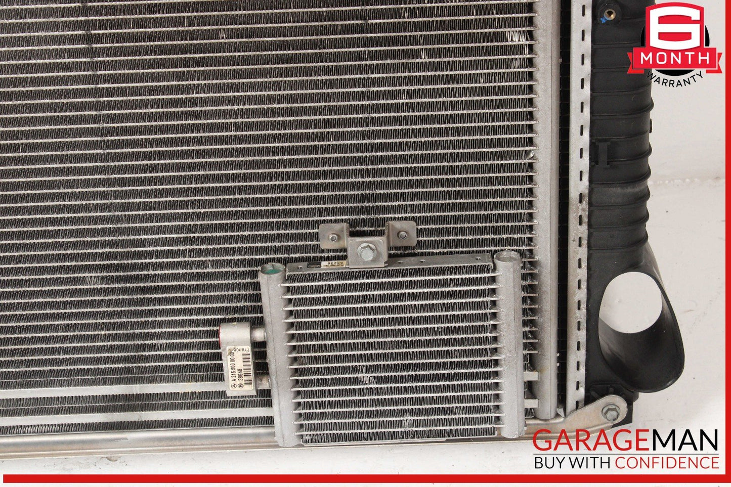 03-06 Mercedes R230 SL500 Cooling Radiator A/C Condensor Oil Cooler OEM
