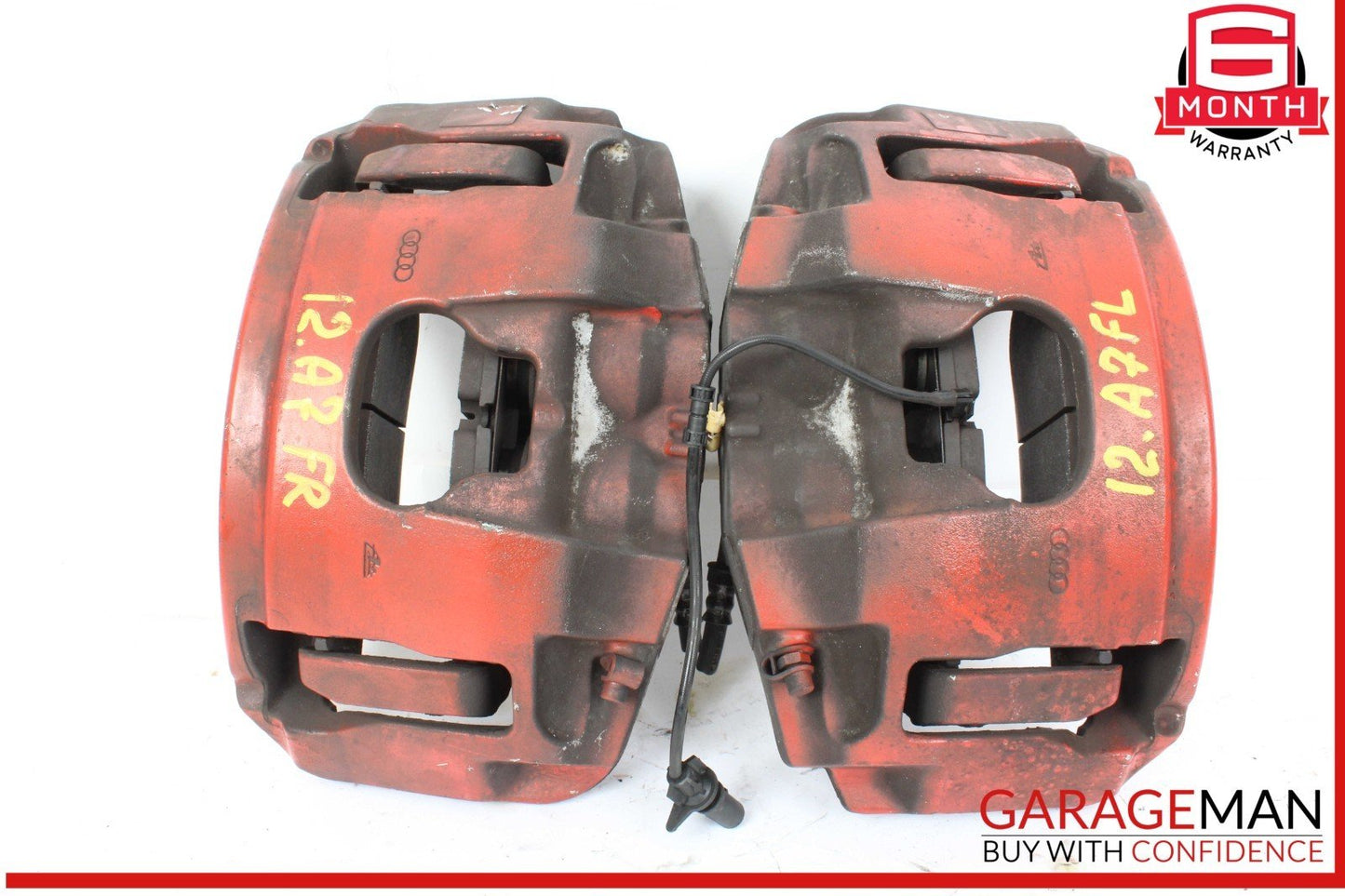 12-17 Audi A7 Front Left and Front Right Side Brake Caliper Calipers Set OEM