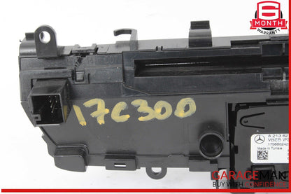 15-18 Mercedes W205 C300 Center Dashboard Hazard Control Switch w/ Clock Assy