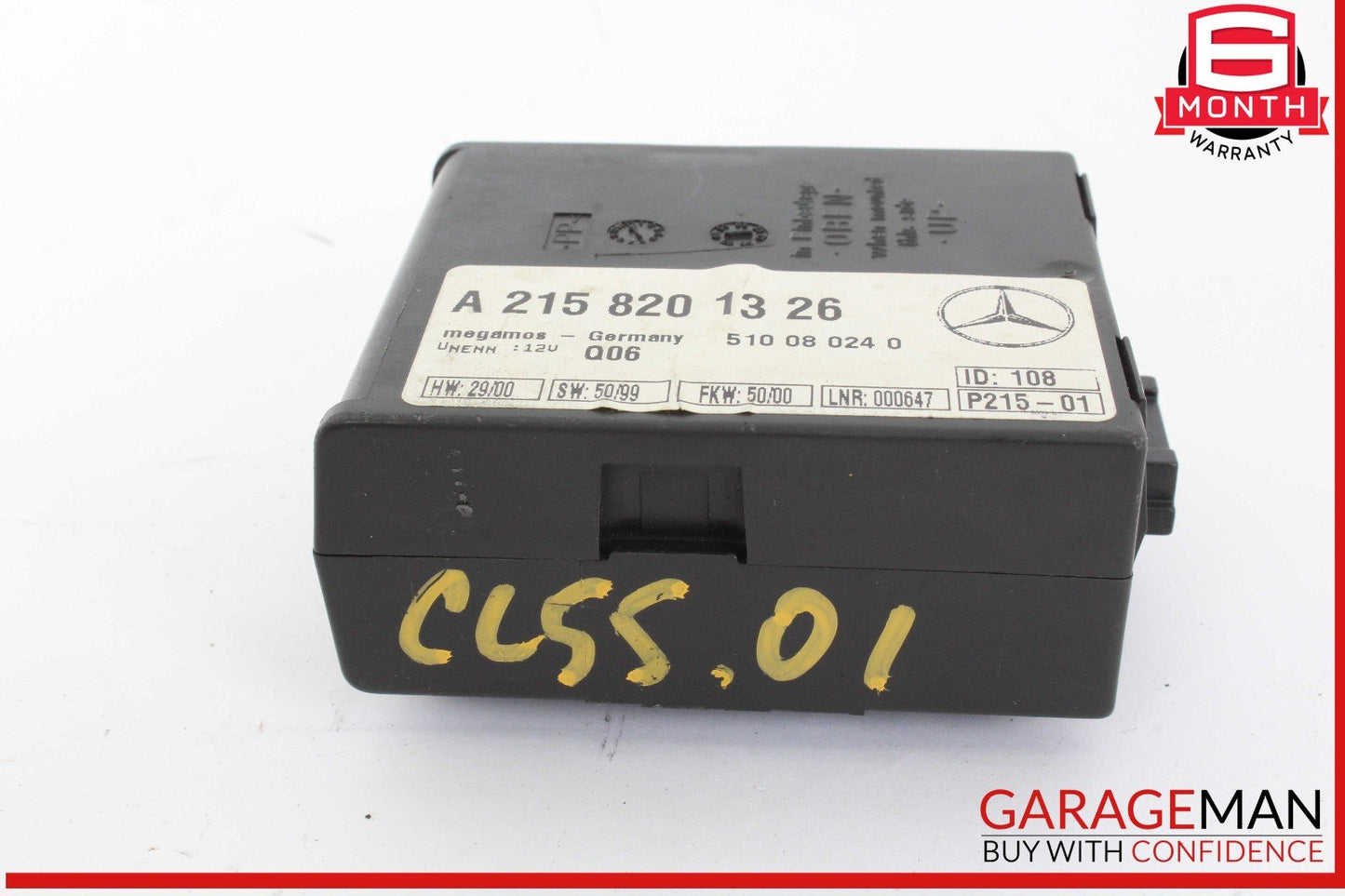 00-02 Mercedes W215 CL55 AMG Tow Alarm Control Module Unit 2158201326 OEM
