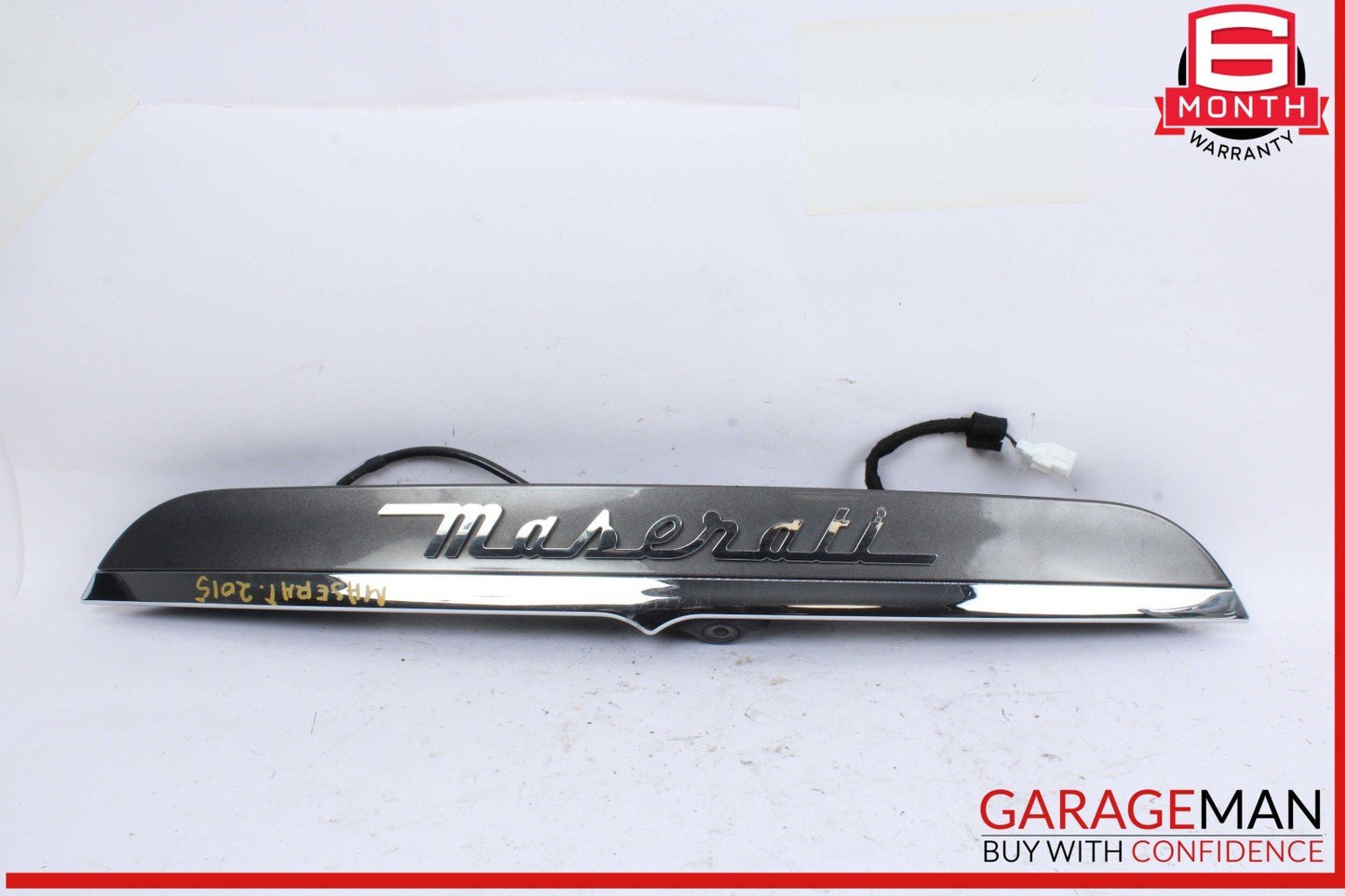14-17 Maserati Ghibli Rear Trunk Lid Parking Camera Molding Panel Assembly OEM