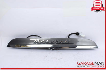 14-17 Maserati Ghibli Rear Trunk Lid Parking Camera Molding Panel Assembly OEM