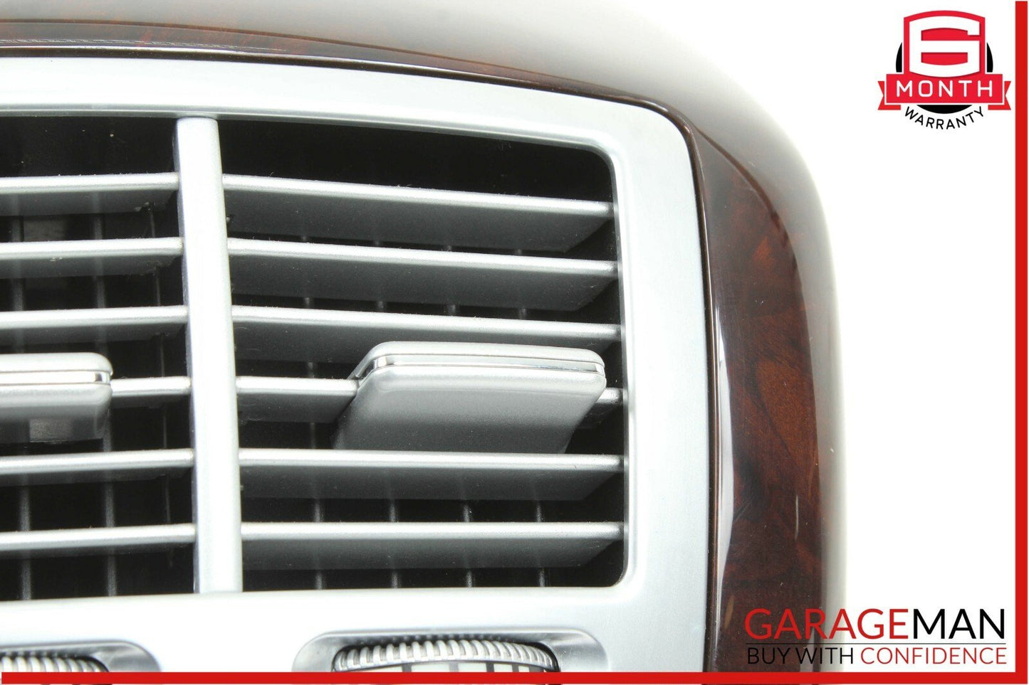 07-13 Mercedes W221 S550 Rear Center Console A/C AC Air Vent Panel Trim Wood OEM