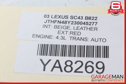 02-10 Lexus SC430 Anti Theft Warning Alarm Control Module 89730-24060 OEM