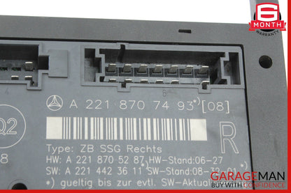 07-13 Mercedes W221 S550 S63 AMG Front Right Under Seat Control Module OEM