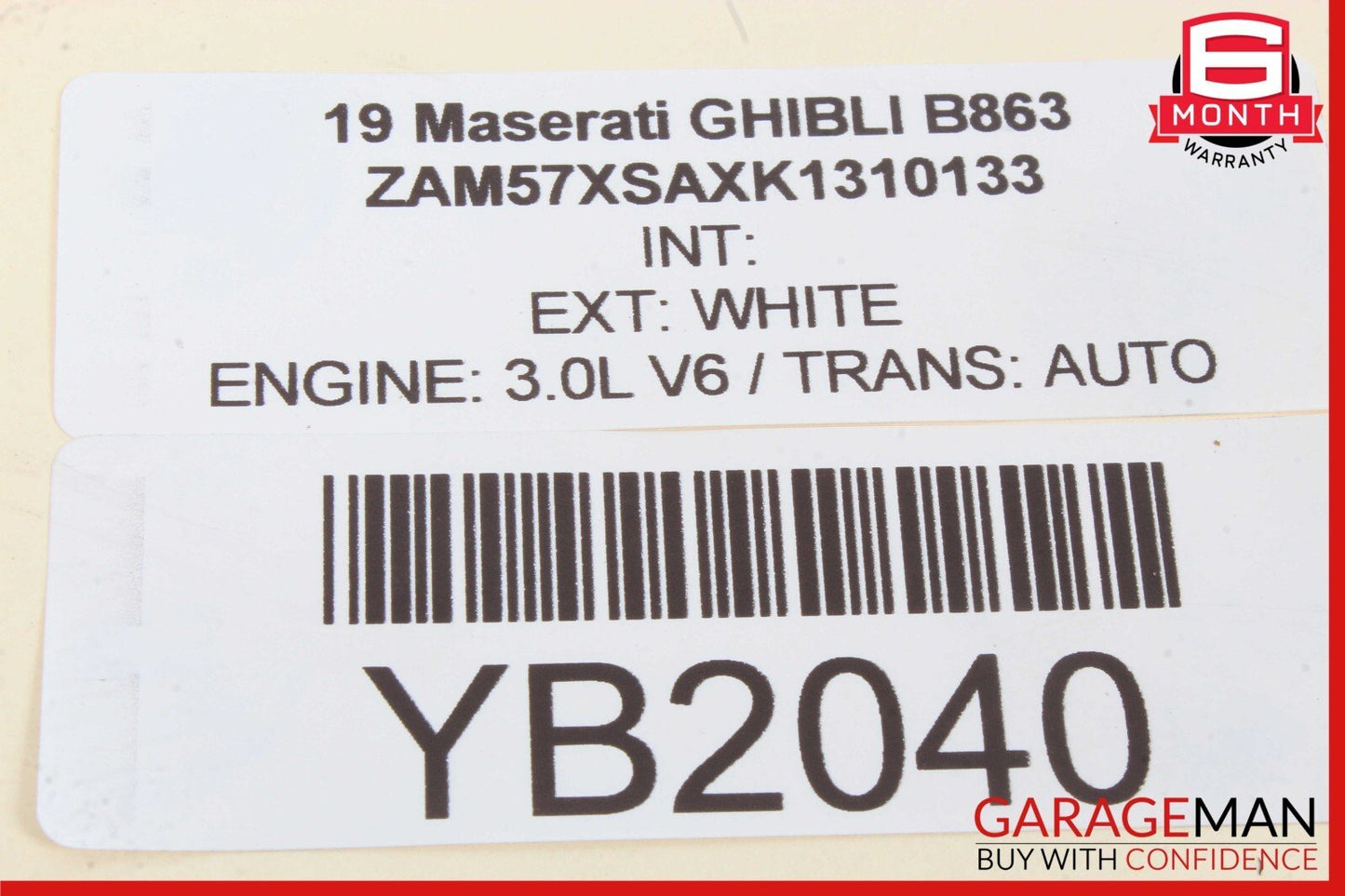 2014-2019 MASERATI GHIBLI REAR TRUNK LID LOCK LATCH RELEASE HANDLE OEM