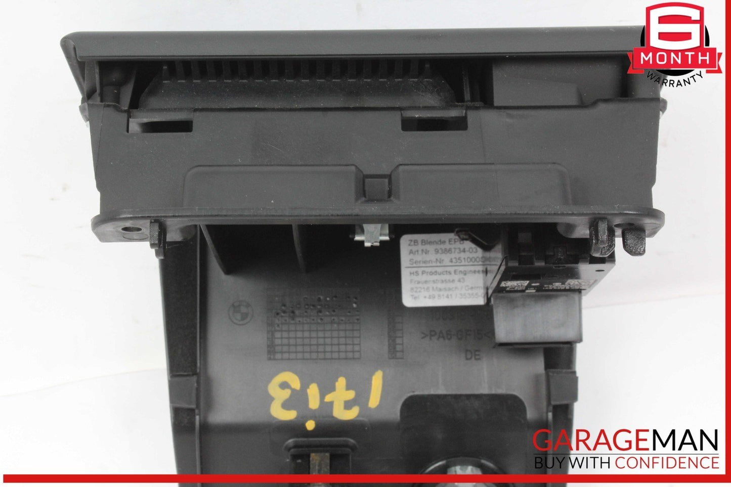 14-21 BMW i3 I01 Hybrid Center Console Parking Switch Socket w/ Cover 9386734