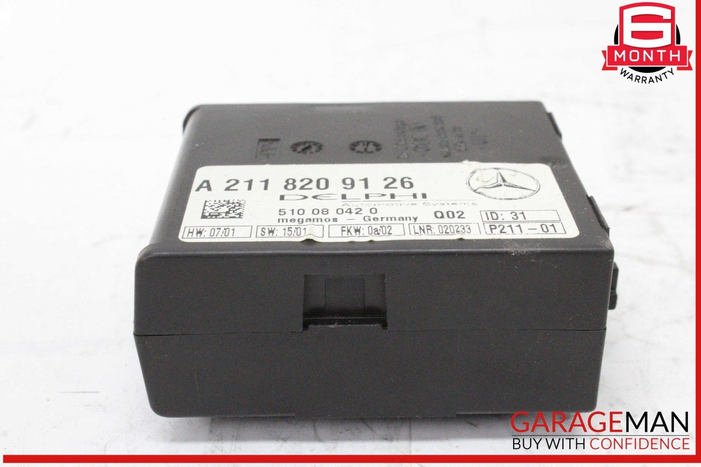 00-12 Mercedes R230 SL500 C230 S430 E320 Anti Theft Alarm Module 2118209126 OEM