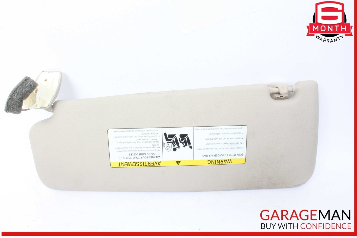 11-16 BMW 528i 535i 550i F10 Front Right Passenger Side Sunvisor Sun Visor OEM