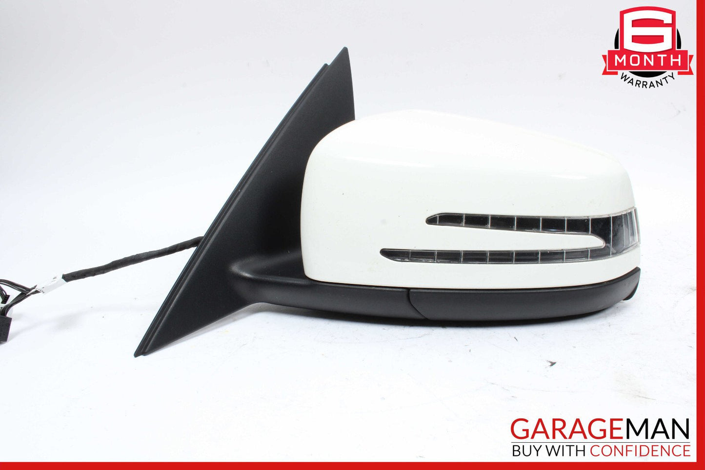 10-11 Mercedes W204 C300 C350 Front Left Side Mirror Door Rear View White OEM