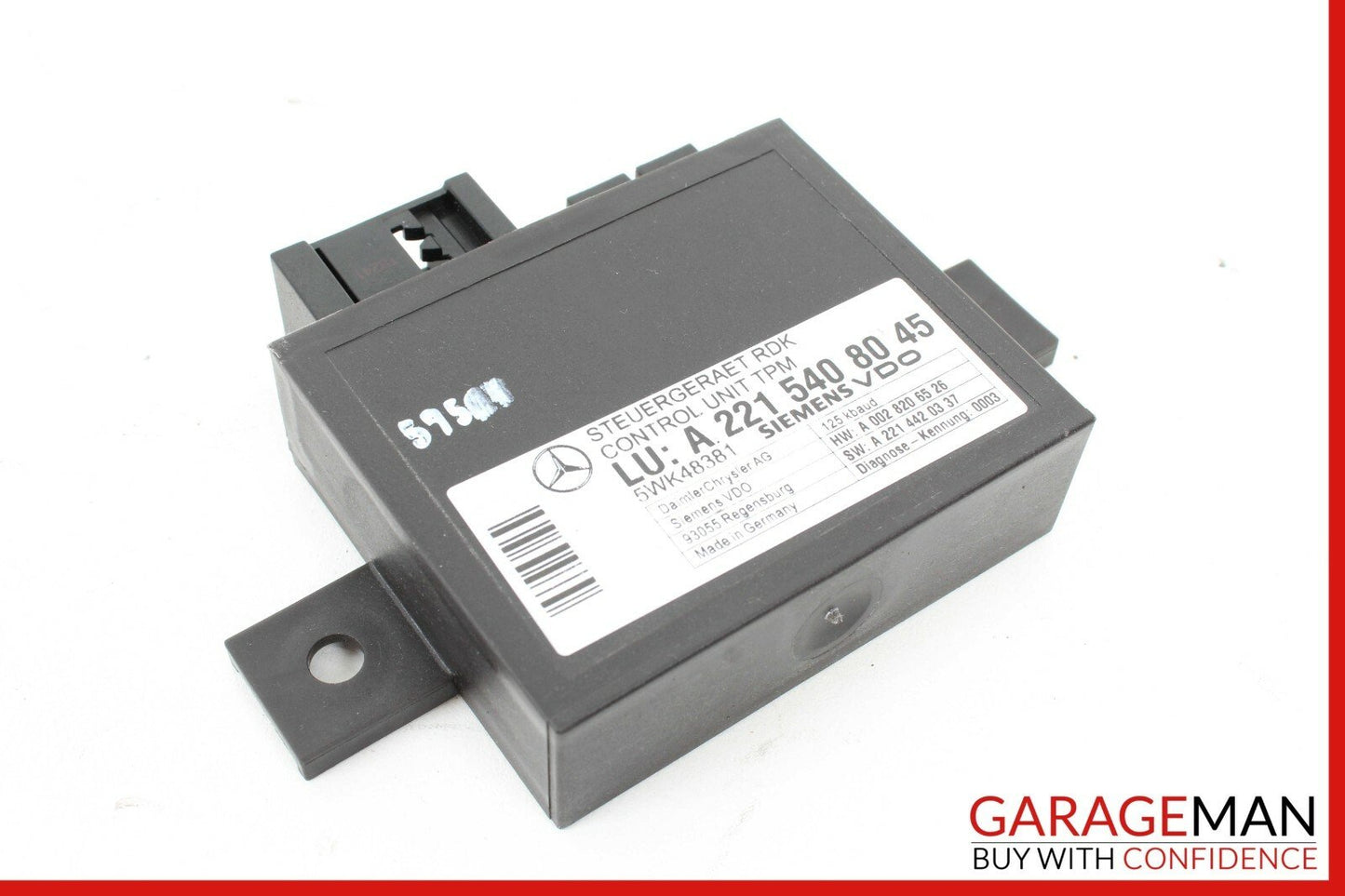 07-13 Mercedes W221 S550 S63 AMG Tire Pressure Monitor Module Unit 2215408045